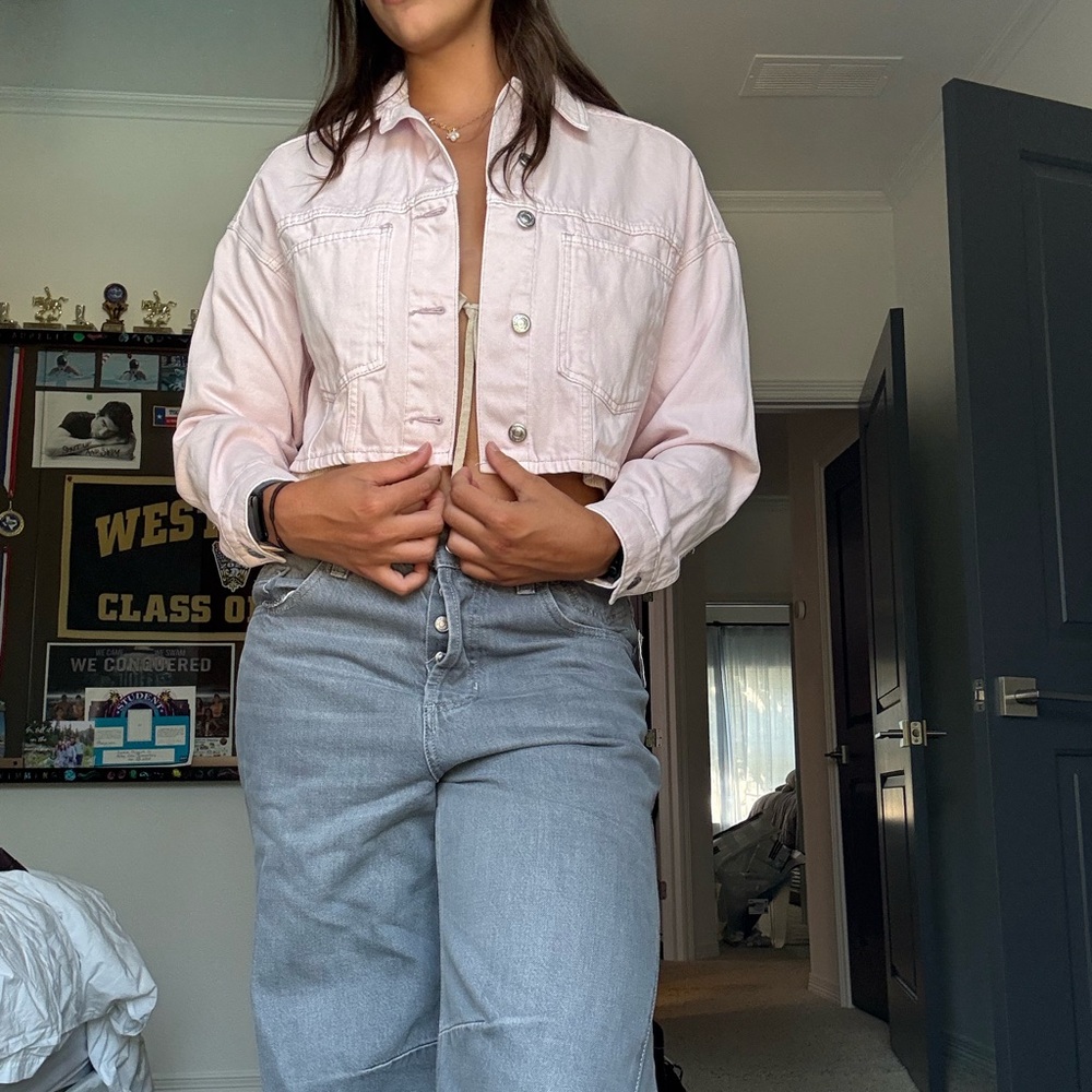 Topshop Cropped Denim Jacket.